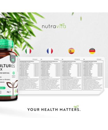 Nutravita Super Strength 40 Billion CFU Bio Cultures Complex | 15 Live Strains | Advanced Vegan Digestive Enzyme Supplement - Buy Online on GoSupps.com