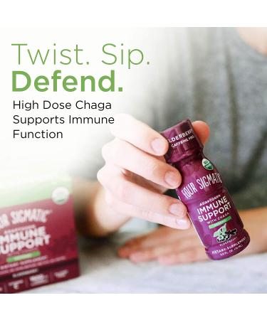 Four Sigmatic Adaptogen Immune Support - Chaga & Elderberry - 6 Bottles (2.5 fl oz Each) | Boost Your Immunity - Buy Online on GoSupps.com