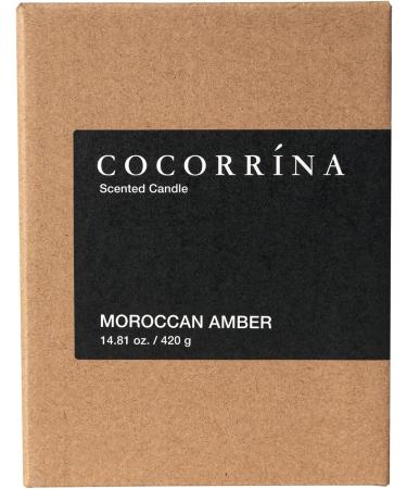 Cocorr na Moroccan Amber Candle - Natural Soy Wax 46-Hour Burn Time 2 Wicks Perfect Christmas Gift - 420g Fragrance Candle in Glass - Buy Online on GoSupps.com