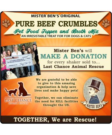 Mister Bens Original Freeze-Dried Raw Beef Crumbles & Dust - 100% Beef Meal Topper for Finicky Dogs 4.25 oz - Buy Online on GoSupps.com