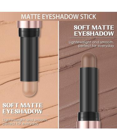 FOCALLURE 2PCS Eyeshadow Stick Set - Shimmer & Matte Cream Pencil Crayons with Blending Brush - Buy Online on GoSupps.com