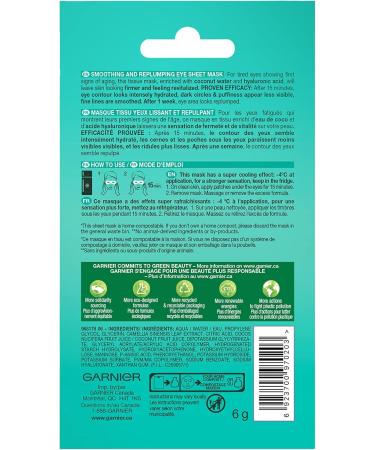 GARNIER Skinactive Moisture Bomb Energizing Eye Sheet Mask - with Coconut Water 6 Grams Reduces Eye Puffiness - Buy Online on GoSupps.com