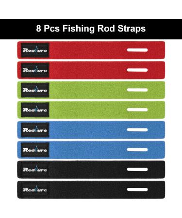 Realure 8 PCs Mixed Color Velcro Fishing Rod Ties - Adjustable Neoprene Belts for Spinning & Sea Rods | Durable Elastic Straps for Solid Fishing Gear - Buy Online on GoSupps.com