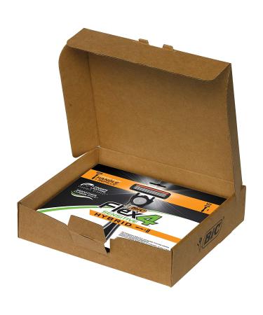 BIC Flex 4 Sensitive Men's Razor - 4-Blade Disposable, 1 Handle & 12 Cartridges - Buy Online on GoSupps.com