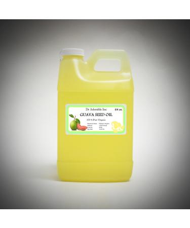 Dr Adorable - 64 oz - Guava Seed Oil - 100% Pure Organic Premium Cold Pressed Hair Skin Natural Moisturizer