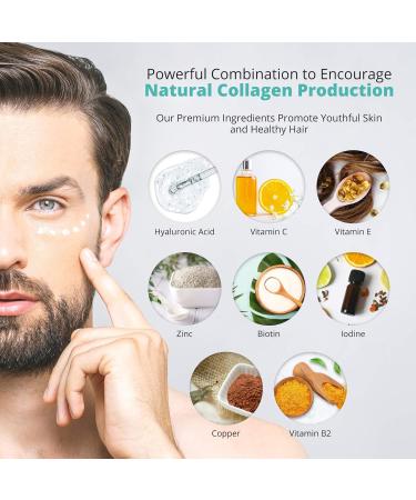 VitaBright Marine Collagen Capsules 1000mg - 120 Capsules | Type 1 Hydrolyzed Pure Marine Collagen with Hyaluronic Acid | Skin Supporting Nutrients Supplement - Buy Online on GoSupps.com