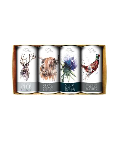 Meg Hawkins - Farrah's of Harrogate 4 Drum Gift Set - Stag Cow Thistle Pheasant 4 x 160 g