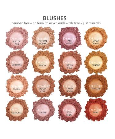 Demure Mineral Blush (Hint of Pink) - Loose Powder for Natural, Professional Look | Cruelty-Free - Buy Online on GoSupps.com