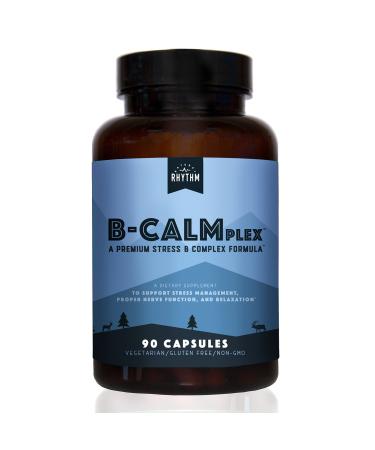 Natural Rhythm B-CALMplex B-Complex Vitamin Supplement, Comprehensive B Vitamin Blend with Methylfolate & B12, 3 Month Supply, 90 Capsules