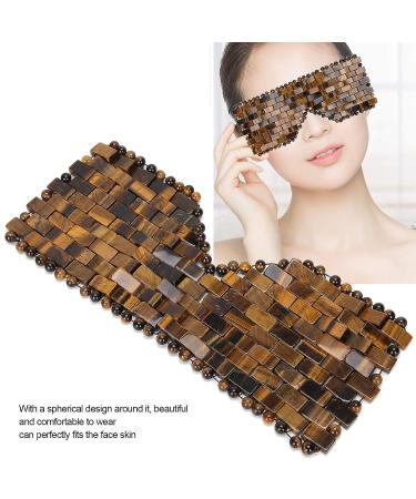 Natural Jadestone Eye Mask - Tiger Eye Mini Massager for Soothing Eye Circle Relaxation and Care - Buy Online on GoSupps.com
