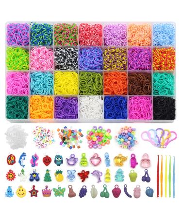  4860+ Loom Rubber Bands Refill Set: 14 Solid Colors 4500 Loom  Bands+300 S-Clips+55 Pony Beads, Loom Bracelet Making Kit for Weaving  Craft, Boy&Girl DIY Gift