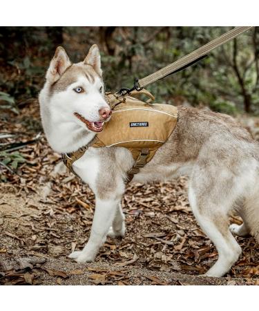 OneTigris Y-Shaped Dog Backpack No Pull CAMLUS Dog Saddle Bag | Lightweight Dog Pack for Hiking, Hunting, Camping | Medium Brown - Buy Online on GoSupps.com