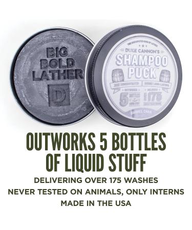 Duke Cannon Men's Shampoo Puck 4.5oz - Barrel Char No. 004 | Sulfate-Free | Over 175 Washes - Buy Online on GoSupps.com