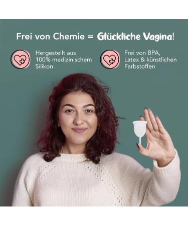 Eco Era Menstrual Cup Set Size S | Dye-Free Odorless Eco-Friendly Alternative to Tampons - Includes Cotton Bag & Bamboo Brush - 3-Piece Set - Buy Online on GoSupps.com