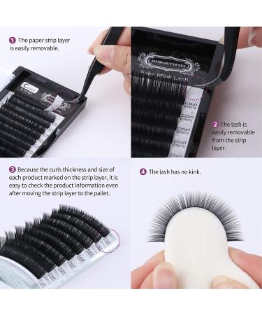 D Curl Fake Mink Lash Individual Eyelash Extension Supplies - Mixed Tray 0.15mm Thickness - Salon Quality - Buy Online on GoSupps.com