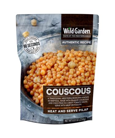 Wild Garden Heat and Serve Pilaf, 100% All-Natural Couscous, Fully Cooked, Ready to Eat, Microwavable, 8.8oz
