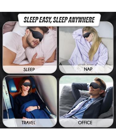 Premium 3D Sleep Mask for Men & Women - Comfortable Eye Mask for Travel Yoga & Sleeping - Adjustable Strap & 99.9% Light Blocking - Buy Online on GoSupps.com