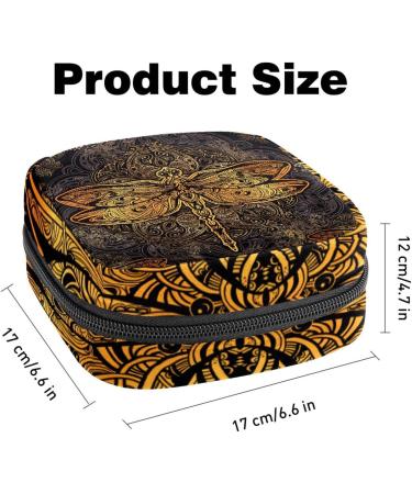 Vintage Retro Bandage Dragonfly Menstrual Bag | Portable Zipper Storage for Teens & Women - Buy Online on GoSupps.com