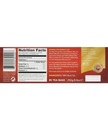 Barry's Tea Lot de 80 sachets dor s - Buy Online on GoSupps.com