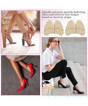 Metatarsal Pads for Women - 2 Pairs Self-Adhesive Heel Grips | Soft Ball of Foot Cushions for High Heels & Open Toe Shoes | Reusable Comfort Pads - Buy Online on GoSupps.com