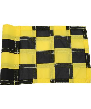 WNSC Golf Flag - Checkered Hole Pole Cup Flags - Nylon - Backyard Outdoor - Black Yellow - Buy Online on GoSupps.com