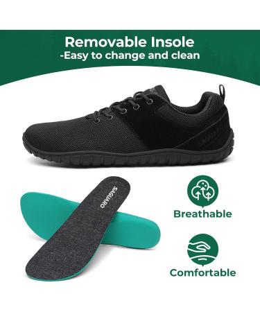 SAGUARO Unisex Barefoot Shoes Wish - Forest Outdoor Wide Toe Zero-Drop Sole Size 36-48 Black - Perfect for All Adventures | Buy Now! - Buy Online on GoSupps.com