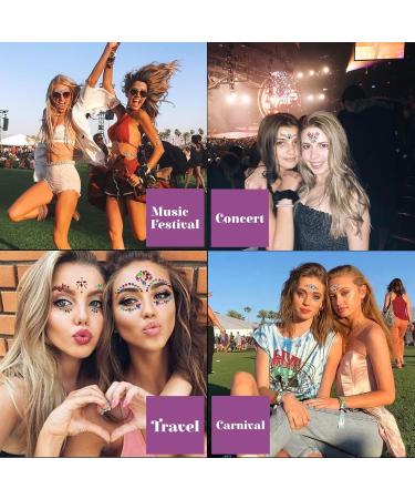 Shop Stunning Mermaid Face Gems - 6 Sets Self-Adhesive Festival Jewels for Carnival Party Halloween - International Shipping Available - Buy Online on GoSupps.com