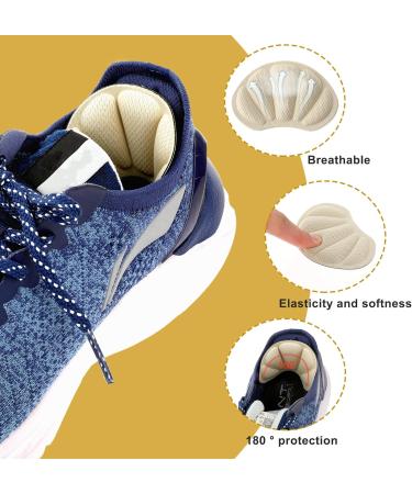 Wllhyf Heel Cushion Inserts - Reusable Self-Adhesive Pads for Comfort in Oversized Shoes - Soft Skin Color - Perfect for Women & Men - Buy Online on GoSupps.com