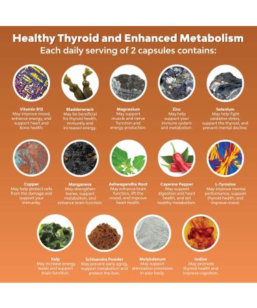 Pure Thyroid Support Supplement with Iodine - Boost Energy, Mood, and Weight Loss - Natural Thyroid Vitamins for Women - Buy Online on GoSupps.com