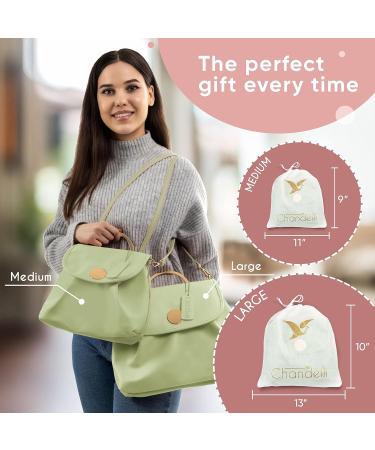 Chandelli Toiletry Bag - Stylish Travel Makeup Bag for Women in Sage & Mauve (4.75x11x9.5 in) - Perfect for Toiletries & Cosmetics - Buy Online on GoSupps.com