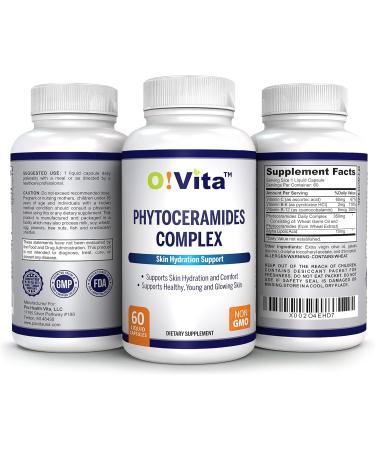 Phytoceramides Complex for Skin Repair & Rejuvenation | Anti-Aging Support | Plant-Derived Ceramides with Vitamins C B-6 & B-12 | 60 Non-GMO Liquid Capsules - 2-Month Supply - Buy Online on GoSupps.com