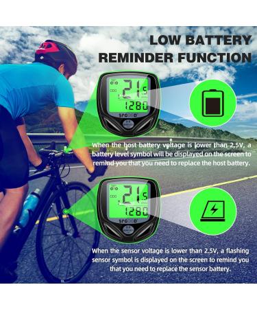SPGOOD Wireless Bicycle Computer - 19 Functions IP54 Waterproof Backlit Speedometer Automatic Start/Stop Black - Buy Online on GoSupps.com