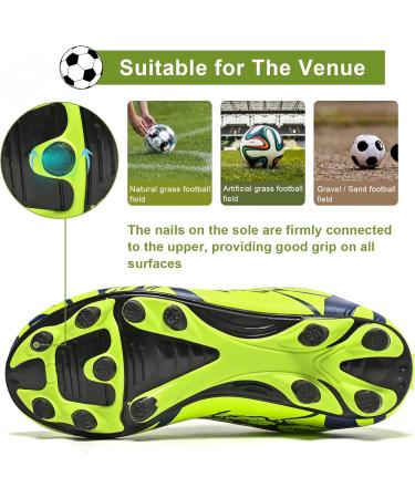 Mitudidi Children s Football Shoes Lightweight Breathable Non-Slip Unisex Size 28-37 EU Blue Green - Buy Online on GoSupps.com