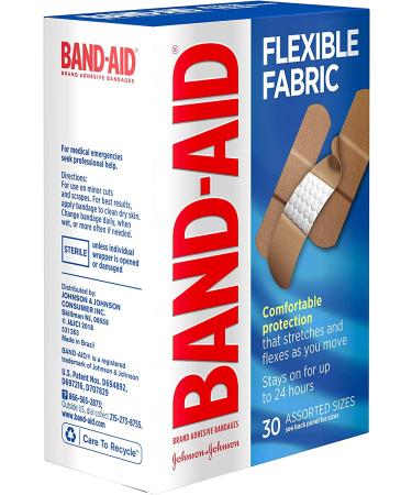 Band-Aid Flexible Fabric Adhesive Bandages - Comfortable Protection for Minor Cuts & Scrapes - Quilt-Aid Technology - Assorted Sizes - 30 ct - Buy Online on GoSupps.com