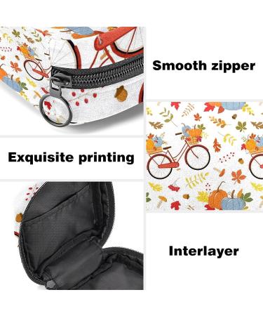 Autumn Pumpkin Sanitary Napkin Storage Bag - Portable Period Kit Pouch for Women & Teens - Zippered Menstrual Cup & Pad Organizer - Color 10 - Buy Online on GoSupps.com
