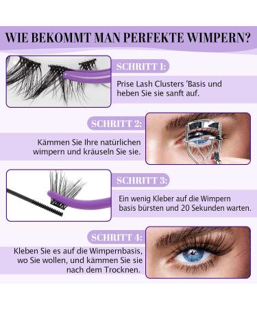 Buy P05 False Eyelashes - 10 Pairs Cat Eye Fluffy Cluster Lashes for DIY Extensions | Natural Look & Comfort - Buy Online on GoSupps.com