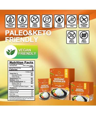 Diet Cooker Premium Konjac Noodle - Keto & Vegan Friendly, Low Calorie Pasta, Zero Net Carbs - Angel Hair (6 Packs) - Buy Online on GoSupps.com