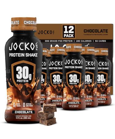 Jocko M lk Chocolate Protein Shakes Naturally Flavored Protein Drinks KETO Friendly No Added Sugar 30g Grass Fed Protein - Protein Shakes Ready to Drink 12 FL Oz 12pk - Buy Online on GoSupps.com