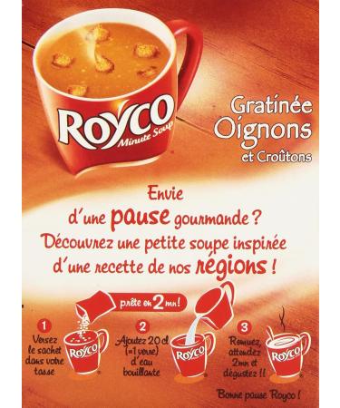 Royco Minute Soup Dehydrated Soup Onions and Croutons 4 x 20 cl Sachets - 62 g - Pack of 6 - Buy Online on GoSupps.com