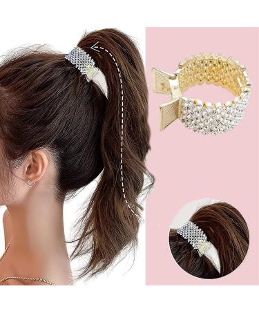 Rhinestone Rhinestone Hair Barrettes: High Ponytail Clips for Women - Perfect Hair Accessory Gift - Buy Online on GoSupps.com