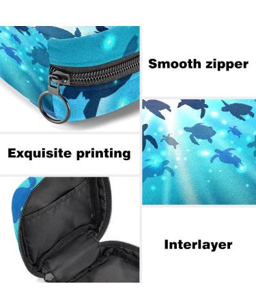 Elegant Women's Napkin Storage Bag - Turtle Swims of the Sun | Portable Menstrual Cup & Bandages | Ideal for First Period | 8 Vibrant Colors - Buy Online on GoSupps.com