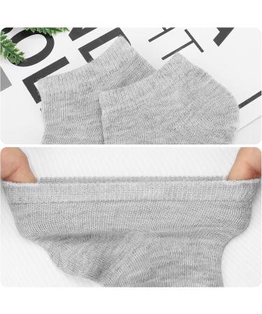 Auranso 12 Pairs Kid Breathable Athletic Ankle Socks - Boys Girls Cotton Low Cut Socks 9-12 Years (White/Black/Grey) - Buy Online on GoSupps.com