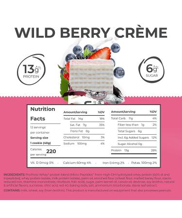 BNRG Power Crunch Protein Energy Bar - Wild Berry Creme (12 Bars, 1.4 oz Each) | High Protein Snack - Buy Online on GoSupps.com