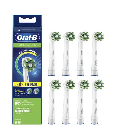 Oral-B Crossaction CleanMaximiser Replacement Heads x 8, Original Refill for Electric Toothbrush Oral-B Crossaction CleanMaximiser Replacement Brushes x 8, Original Refill for Electric Toothbrush