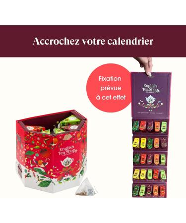 English Tea Shop - Original organic tea and infusion advent calendar - Unroll calendar - 25 pyramid tea bags - Christmas gift - Buy Online on GoSupps.com