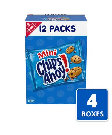 CHIPS AHOY! Mini Original Chocolate Chip Cookies 48 Snack Packs - 4 Boxes, 1 Ounce Each - Buy Online on GoSupps.com
