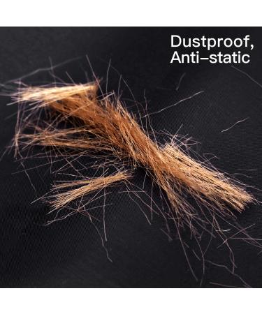 Professional Barber Cape Set - Snap Closure, Water Resistant Nylon - 59x47 inches - Black (2 Pcs) - Buy Online on GoSupps.com