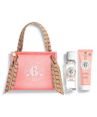 Roger & Gallet | Travel Pouch Travel Set | Includes 1 oz Fragrance Water 1.6 oz Body Lotion & Limited Edition Travel Pouch | All Natural Body Care (Fig Blossom | Fleur de Figuier) Travel Pouch - Fig Blossom