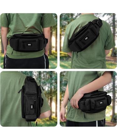 Bawnbag Belt Pocket for Men & Women - Large Hip Pocket Cell Phone Bag | Outdoor Sports Punches Shoulder Bag | Money Belts for Camping Hiking & Fitness - Black - Buy Online on GoSupps.com