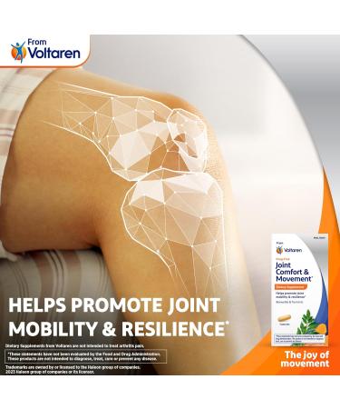 Voltaren Joint Comfort & Movement Supplement - Boswellia & Turmeric for Flexibility - 30 Count Herbal Supplement - Buy Online on GoSupps.com